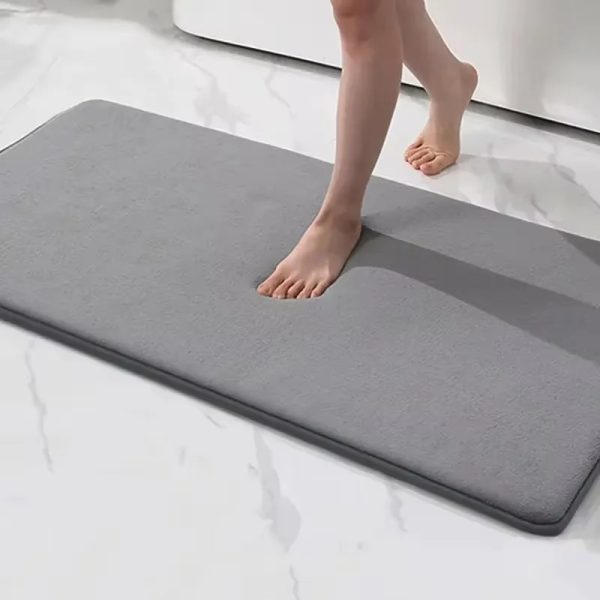 Super Absorbent Bath Mat Memory Foam Carpet Non-slip Bathroom Rug Bathtub Side Floor Rugs Shower Room Doormat Toilet Footpad - Image 4