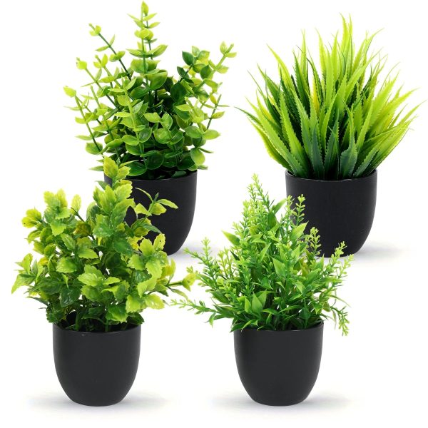 1/4pcs Artificial Plants Potted Green Bonsai Small Tree Grass Plant Pot Ornament Fake Flower for Home Garden Decor Wedding Party - Image 2