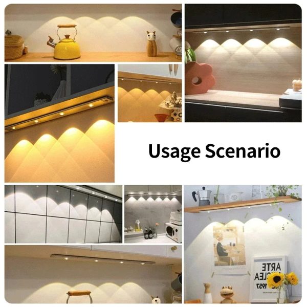 LED Motion Sensor Night Light 3 Colours Changing Eye Protection Desk Light Cabinet Decorative Light Indoor Night Lighting - Image 5