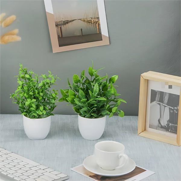 1/4pcs Artificial Plants Potted Green Bonsai Small Tree Grass Plant Pot Ornament Fake Flower for Home Garden Decor Wedding Party - Image 7