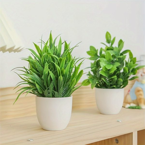 1/4pcs Artificial Plants Potted Green Bonsai Small Tree Grass Plant Pot Ornament Fake Flower for Home Garden Decor Wedding Party - Image 6