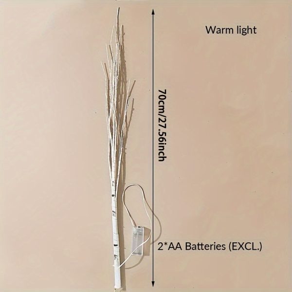 1 PC White Birch Branch Light LED Festive Lights Battery Operated For Christmas Party Wedding Decoration Twig Outdoor Lights - Image 2