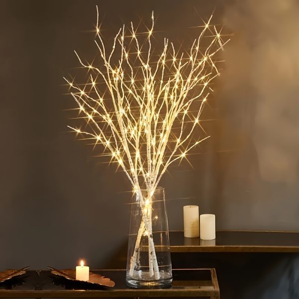 1 PC White Birch Branch Light LED Festive Lights Battery Operated For Christmas Party Wedding Decoration Twig Outdoor Lights - Image 4