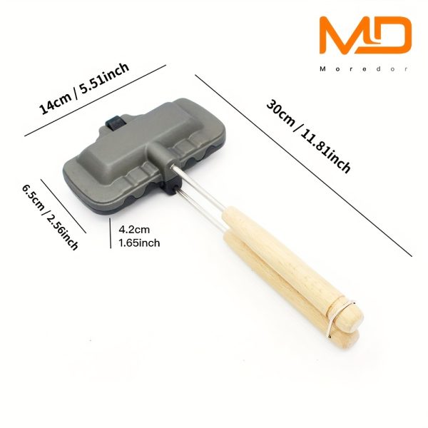 Hot Dog Toaster Non Stick Aluminum Alloy Double-Sided Sandwich Pan Bread Toast Breakfast Machine Double-Sided Sandwich Fry Pan - Image 5
