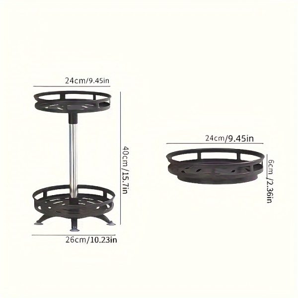 Revolving Kitchen Spice Rack Organizer Rotatable Detachable Turnable Spice Rack Seasoning Organizer - Image 7