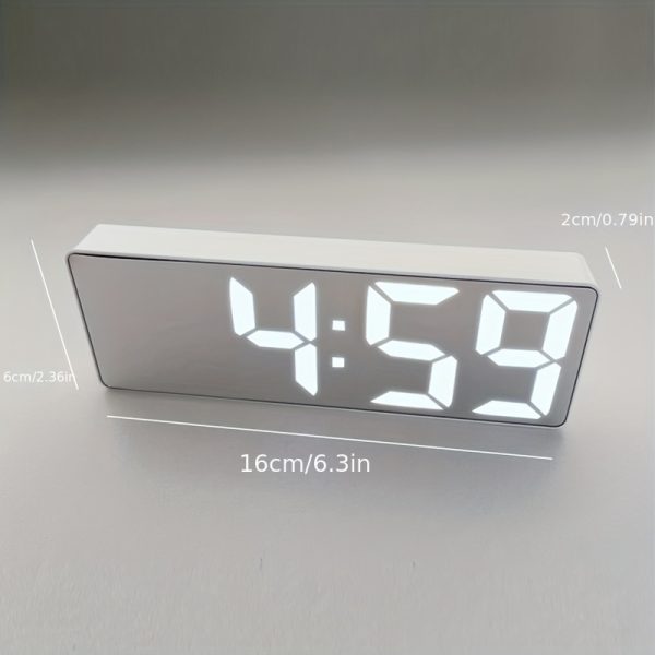 Latest Digital Clock LED Alarm Clock Bedroom Electronic Desktop Clock With Temperature Display Adjustable Brightness 12/24 Hours - Image 6