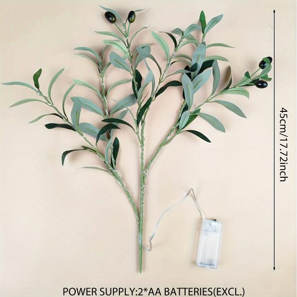 1pc/3pcs Artificial Plant Olive Branch LED Tree Light DIY Craft Home Restaurant Office Counter Night Light Decoration - Image 2
