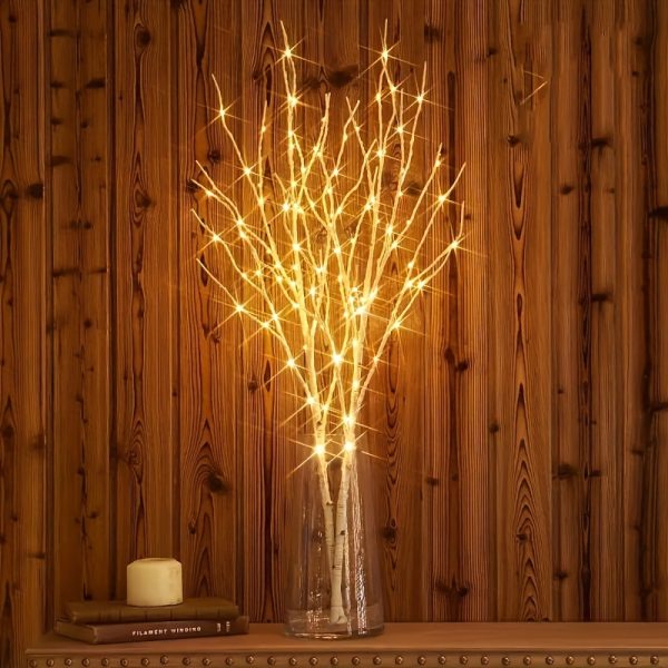 1 PC White Birch Branch Light LED Festive Lights Battery Operated For Christmas Party Wedding Decoration Twig Outdoor Lights - Image 3
