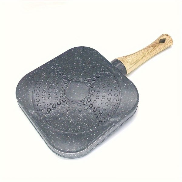 Medical stone four-hole omelette pot household non-stick flats-bottomed egg dumpling pot breakfast egg burger frying pan - Image 6
