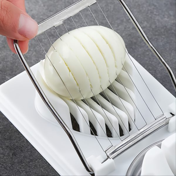 Multifunctional PP Egg Cutter 2-in-1 Stainless Steel Wire Pull Egg Cutter for Hanging High-quality Kitchen Accessory Tools - Image 4