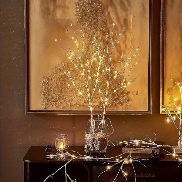 1 PC White Birch Branch Light LED Festive Lights Battery Operated For Christmas Party Wedding Decoration Twig Outdoor Lights - Image 7