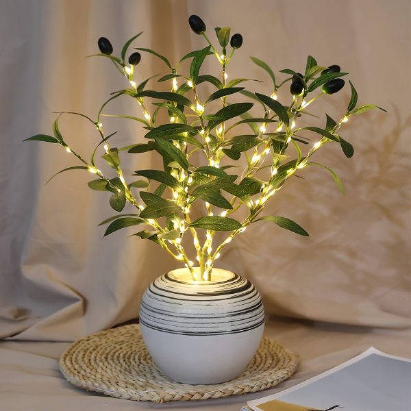 1pc/3pcs Artificial Plant Olive Branch LED Tree Light DIY Craft Home Restaurant Office Counter Night Light Decoration - Image 7