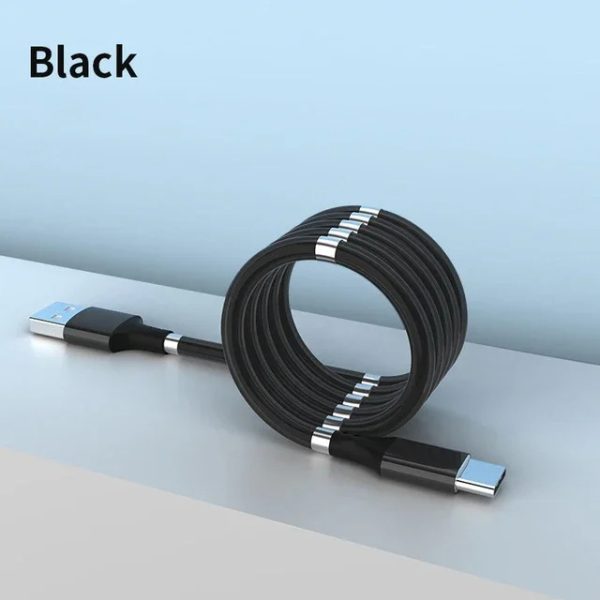 Magnet Charging Cable Magic Rope Self Winding Type C Micro USB Cable Cord Charge Data Cable For iphone Mobile Phone Charger Wire - Image 7