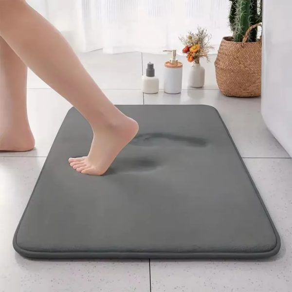 Super Absorbent Bath Mat Memory Foam Carpet Non-slip Bathroom Rug Bathtub Side Floor Rugs Shower Room Doormat Toilet Footpad